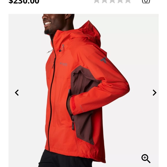 NWT Columbia Men’s Mezama Trail Shell size XXLarge color Spicy, light rai… - Picture 5 of 9